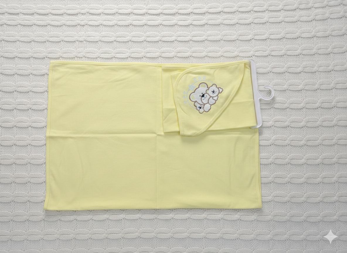 3-Piece Newborn Hooded Swaddle Set