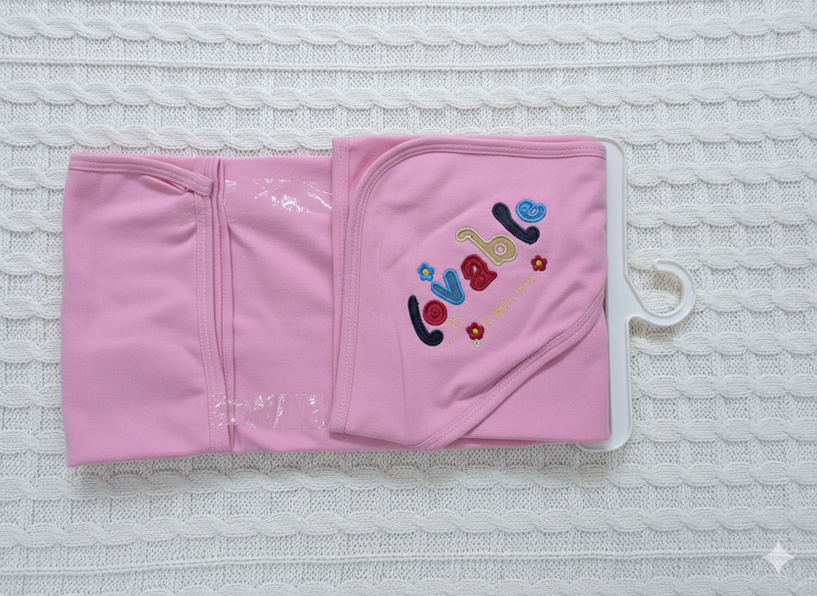 3-Piece Newborn Hooded Swaddle Set