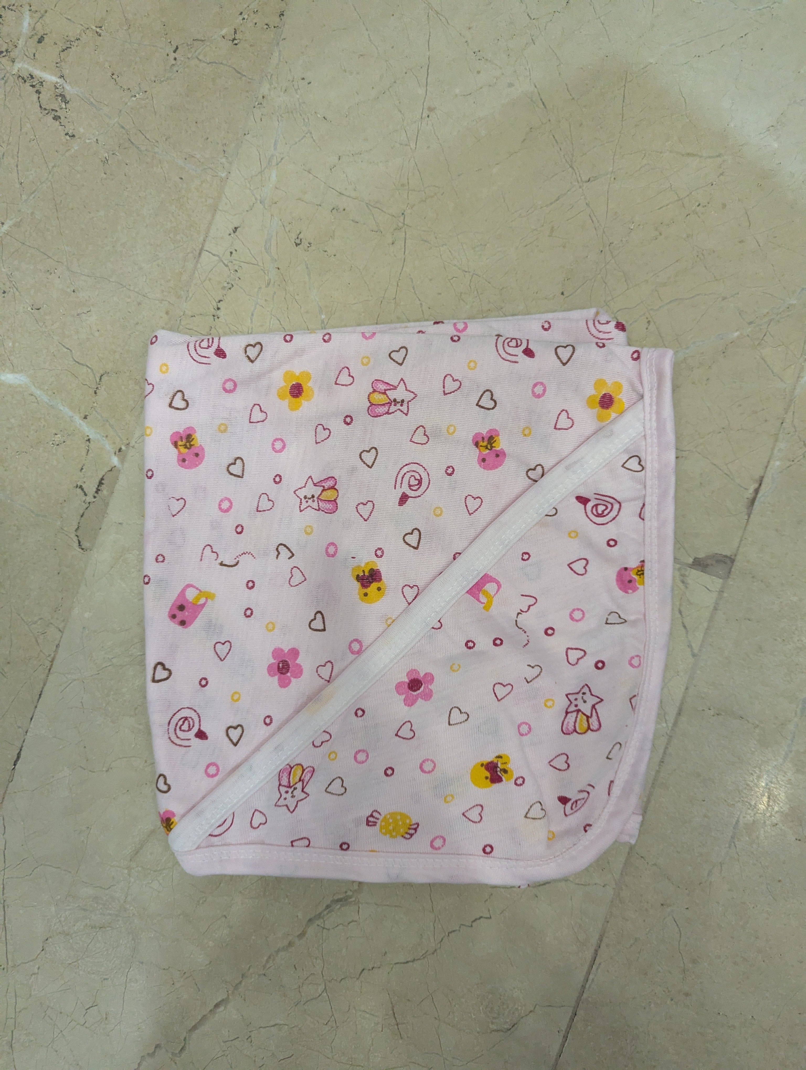 Assorted Pastel Printed Baby Wraps – Blue, Pink, and Peach